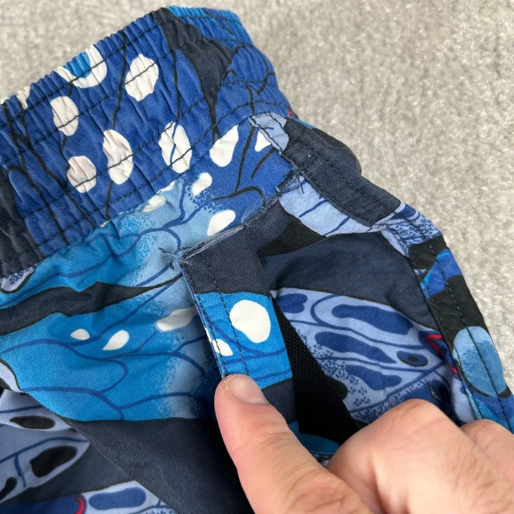 VTG Polo Ralph Lauren Swim Trunks Mens XL Blue Butterfly Wing Print Mesh Lined 5